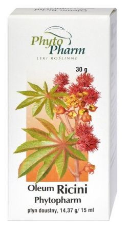 Oleum Ricini, płyn, (Phytopharm), 30 g + Bez recepty | Przewód pokarmowy i trawienie | Zaparcia ++ Phytopharm