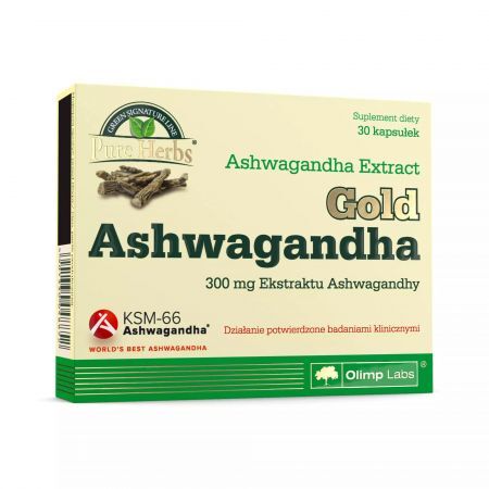 Olimp Gold Ashwagandha (Ashwagandha Premium), kapsułki, 30 szt. + Bez recepty | Uspokajające i nasenne | Nerwy i stres ++ Olimp Laboratories
