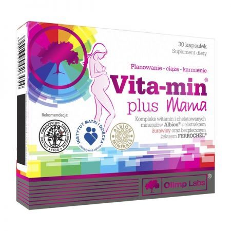 Olimp Vita-Min Plus Mama, kapsułki, 30 szt. + Bez recepty | Witaminy i minerały | W ciąży i podczas karmienia ++ Olimp Laboratories