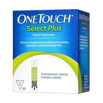 One Touch Select Plus testpask. 50pask. + Bez recepty | Cukrzyca | Glukometry i paski testowe ++ Lifescan