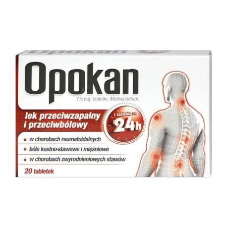 Opokan, 7,5 mg tabletki, 20 szt + Bez recepty | Kości, stawy, mięśnie | Ból mięśni i stawów ++ Aflofarm