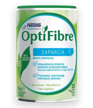 OptiFibre, błonnik prebiotyczny proszek, 125 g + Bez recepty | Przewód pokarmowy i trawienie | Zaparcia ++ Nestle