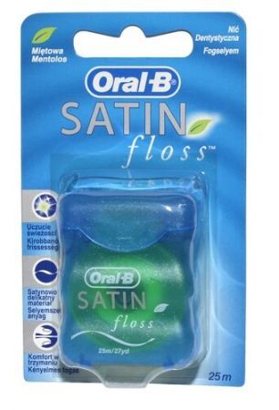 Oral-B Satinflos, nić dentystyczna (Mint), 25 m + Bez recepty | Jama ustna i zęby | Szczoteczki, czyściki i nici dentystyczne ++ Procter &amp; Gamble