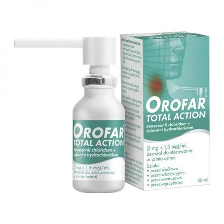 Orofar, aerozol do stosowania w jamie ustnej, 30 ml + Bez recepty | Przeziębienie i grypa | Ból gardła i chrypka ++ Novartis