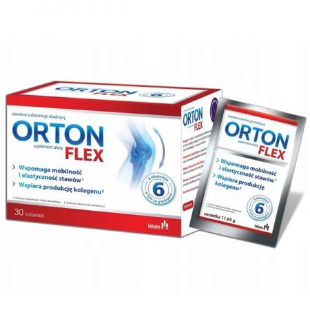 Orton Flex, saszetki, 30 szt + Bez recepty | Kości, stawy, mięśnie | Regeneracja chrząstki stawowej ++ Lek-Am