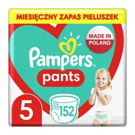 Pampers Pants 5, pieluchomajtki dla dzieci (12-17 kg), 152 szt. + Mama i dziecko | Akcesoria dla dziecka | Pieluszki, podkłady, chusteczki ++ Procter &amp; Gamble