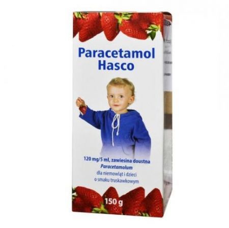 Paracetamol 2,4%, zawiesina doustna, (120 mg / 5 ml), 150 g + Mama i dziecko | Dolegliwości dziecięce | Gorączka ++ Hasco
