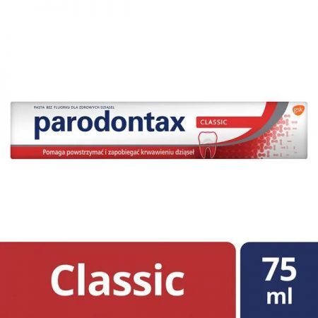 Parodontax Classic, pasta do zębów, 75 ml + Bez recepty | Jama ustna i zęby | Choroby dziąseł i przyzębia ++ Glaxosmithkline
