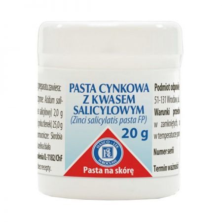 Pasta cynkowa z kwasem salicylowym, 20 g Hasco + Kosmetyki i dermokosmetyki | Problemy skórne | Trądzik ++ Hasco