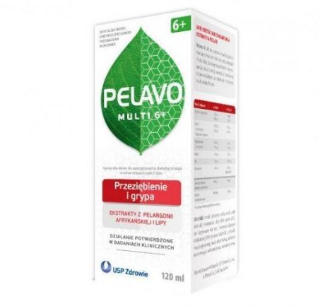 Pelavo Multi 6+, syrop, 120 ml + Bez recepty | Przeziębienie i grypa | Preparaty wspomagające ++ Us Pharmacia
