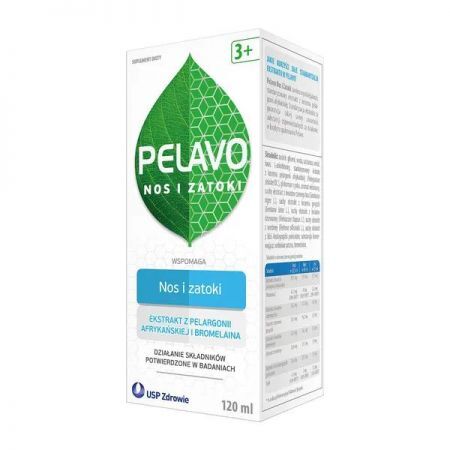 Pelavo Nos i Zatoki, syrop, 120 ml + Bez recepty | Przeziębienie i grypa | Katar i zapalenie zatok ++ Us Pharmacia