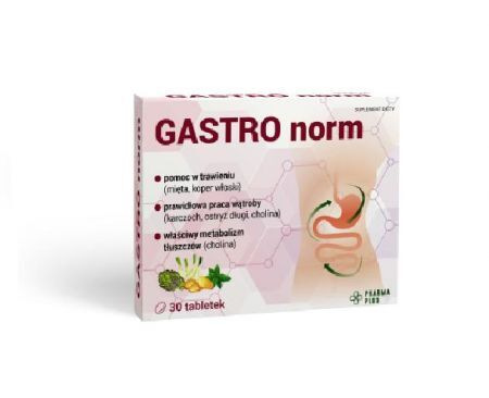 PHARMA- PLUS GASTRO norm 30 tabletek + Bez recepty | Przewód pokarmowy i trawienie ++ Pharma-Plus