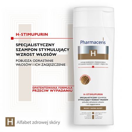Pharmaceris H Stimupurin, specjalistyczny szampon stymulujący wzrost włosów, 250 ml + Kosmetyki i dermokosmetyki | Pielęgnacja | Włosy | Szampony ++ Laboratorium Kosmetyczne Dr Irena Eris