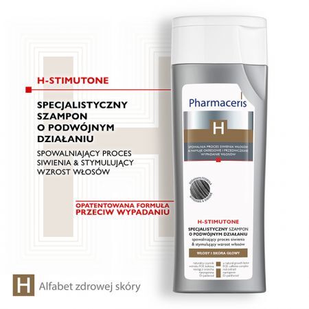Pharmaceris H Stimutone, specjalistyczny szampon spowalniający proces siwienia, 250 ml + Kosmetyki i dermokosmetyki | Pielęgnacja | Włosy | Szampony ++ Laboratorium Kosmetyczne Dr Irena Eris