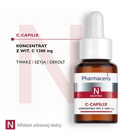 Pharmaceris N Capilix, koncentrat serum z witaminą C 1200 mg wzmacniająco-wygładzające, 30 ml + Kosmetyki i dermokosmetyki | Problemy skórne | Skóra naczynkowa ++ Laboratorium Kosmetyczne Dr Irena Eris