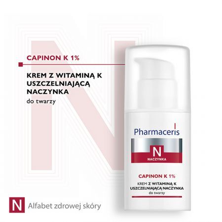 Pharmaceris N Capinon K 1%, krem z witaminą K uszczelniającą naczynka, 30 ml + Kosmetyki i dermokosmetyki | Problemy skórne | Skóra naczynkowa ++ Laboratorium Kosmetyczne Dr Irena Eris