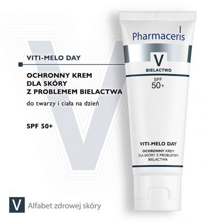 Pharmaceris V Viti-Melo Day, krem ochronny na dzień dla skóry z problemem bielactwa SPF 50+, 75 ml + Kosmetyki i dermokosmetyki | Pielęgnacja | Twarz | Kremy ++ Laboratorium Kosmetyczne Dr Irena Eris