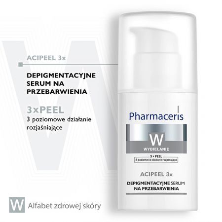 Pharmaceris W Acipeel 3x, depigmentujące serum na przebarwienia na noc, 30 ml + Kosmetyki i dermokosmetyki | Problemy skórne | Blizny i przebarwienia ++ Laboratorium Kosmetyczne Dr Irena Eris