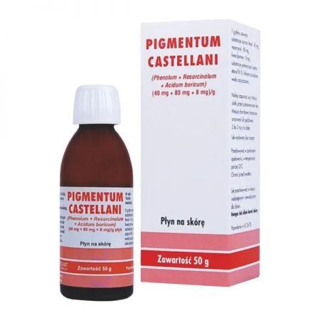 Pigmentum Castellani, płyn na skórę, 50 g + Kosmetyki i dermokosmetyki | Problemy skórne | Grzybica ++ Chema-Elektromet