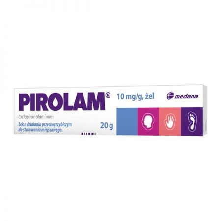 Pirolam, 1% 10 mg/g żel, 20 g + Kosmetyki i dermokosmetyki | Problemy skórne | Grzybica ++ Medana