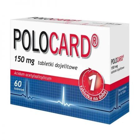 Polocard, 150 mg tabletki dojelitowe, 60 szt + Bez recepty | Serce i krążenie | Profilaktyka przeciwzakrzepowa ++ Polpharma