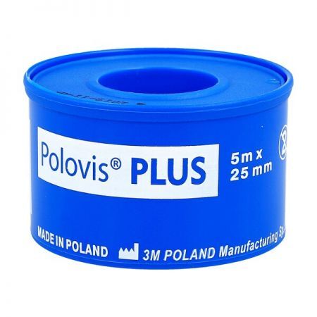 Polovis Plus, plaster przylepiec 5 m x 2,5 cm, 1 szt. + Sprzęt i wyroby medyczne | Materiały opatrunkowe | Plastry ++ 3M