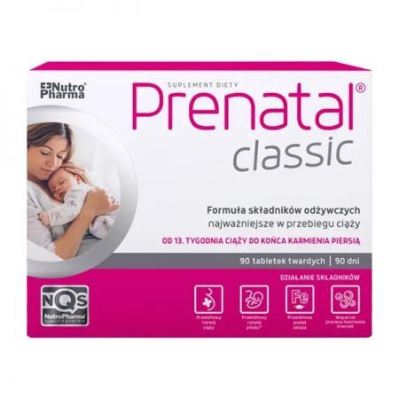 Prenatal Classic, tabletki, 90 szt + Mama i dziecko | Ciąża i poród | Witaminy dla kobiet w ciąży ++ Holbex