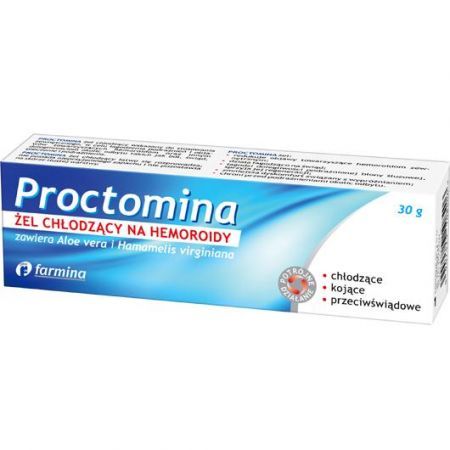 Proctomina, Żel chłodzący na hemoroidy, 30 g + Bez recepty | Serce i krążenie | Hemoroidy ++ Farmina