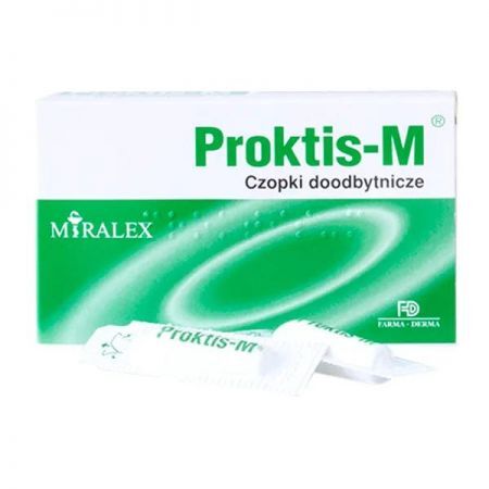 Proktis-M, czopki doodbytnicze, 10 szt. + Bez recepty | Serce i krążenie | Hemoroidy ++ Miralex