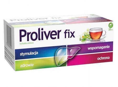 Proliver fix, herbatka ziołowa, 1,5 g x 20 saszetek + Bez recepty | Przewód pokarmowy i trawienie | Niestrawność ++ Aflofarm