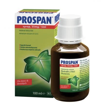 Prospan, 35 mg/5 ml syrop, 100 ml + Bez recepty | Przeziębienie i grypa | Kaszel ++ Engelhard Arzneimittel