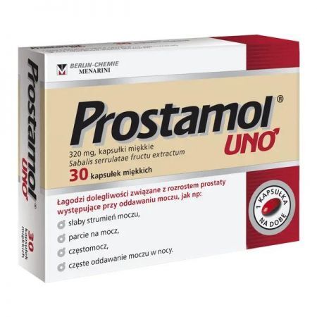 Prostamol Uno, 320 mg kapsułki miękkie, 30 szt + Bez recepty | Drogi moczowe | Prostata ++ Berlin Chemie