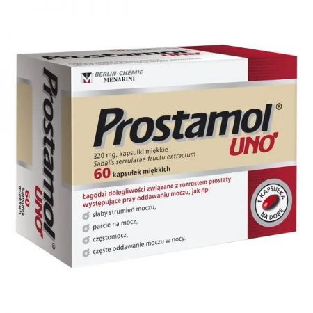 Prostamol Uno, 320 mg, kapsułki miękkie, 60 szt. + Bez recepty | Drogi moczowe | Prostata ++ Berlin Chemie