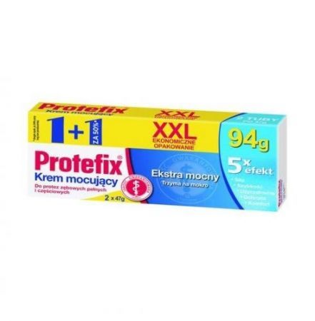 Protefix XXL, krem mocujący, 47 g x 2 opakowania (1 + 1 za 50% ceny) + Bez recepty | Jama ustna i zęby | Preparaty do protez ++ Queisser