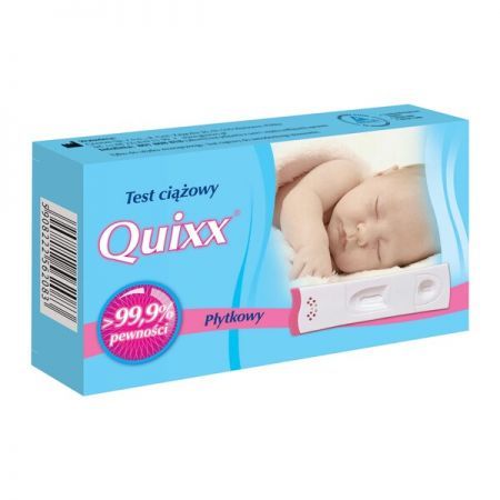 Quixx, test ciążowy płytkowy, 1 szt. + Sprzęt i wyroby medyczne | Testy diagnostyczne ++ Blue Cross Bio-Medical