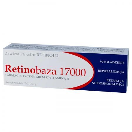 Retinobaza 17000, krem z witaminą A, 30 g + Kosmetyki i dermokosmetyki | Pielęgnacja | Twarz | Kremy ++ Farmapol