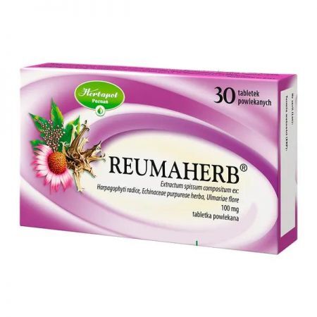 Reumaherb, 100 mg tabletki powlekane, 30 szt. DATA WAŻNOŚCI 30.09.2022 + Bez recepty | Przeciwbólowe | Bóle reumatyczne ++ Herbapol Poznań