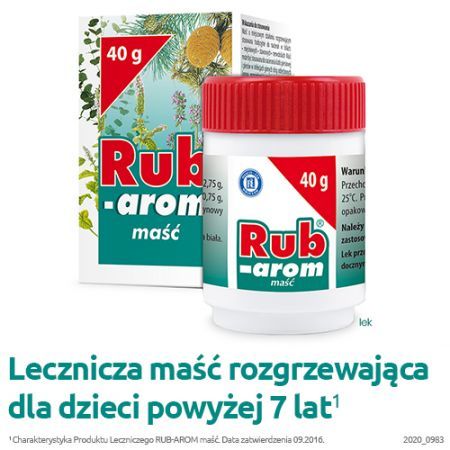 Rub-Arom, maść rozgrzewająca, 40 g + Bez recepty | Kości, stawy, mięśnie | Ból mięśni i stawów ++ Hasco