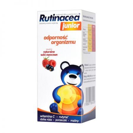 Rutinacea Junior, syrop na odporność naturalne soki owocowe, 100 ml + Bez recepty | Odporność | Pozostałe preparaty wzmacniające ++ Aflofarm