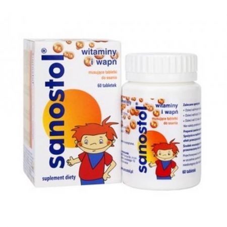 Sanostol, tabletki musujące do ssania, 60 szt. + Bez recepty | Witaminy i minerały | Dla dzieci ++ Takeda Pharma