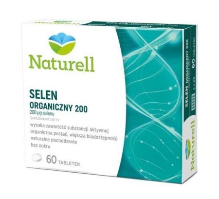 Selen Organiczny 200, tabletki, 60 szt Naturell + Bez recepty | Skóra, włosy i paznokcie ++ Us Pharmacia