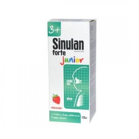Sinulan Forte Junior, płyn doustny, 120 ml + Bez recepty | Przeziębienie i grypa | Katar i zapalenie zatok ++ Walmark