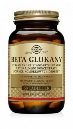 SOLGAR, Beta 1,3 Glukany, 60 tabletek + Bez recepty | Serce i krążenie | Ciśnienie tętnicze ++ Solgar Polska