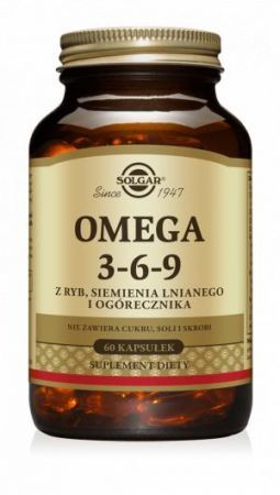 SOLGAR, Omega 3-6-9, 60 kapsułek + Bez recepty | Oczy i wzrok | Witaminy na oczy ++ Solgar