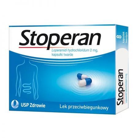 Stoperan, 2 mg kapsułki twarde, 8 szt + Bez recepty | Przewód pokarmowy i trawienie | Biegunka ++ Us Pharmacia