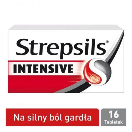 Strepsils Intensive, tabletki do ssania, 16 szt. + Bez recepty | Przeciwbólowe | Ból gardła ++ Reckitt Benckiser