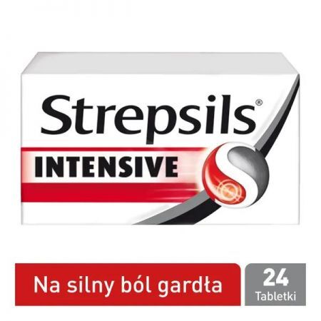 Strepsils Intensive, tabletki do ssania, 24 szt. + Bez recepty | Przeciwbólowe | Ból gardła ++ Reckitt Benckiser