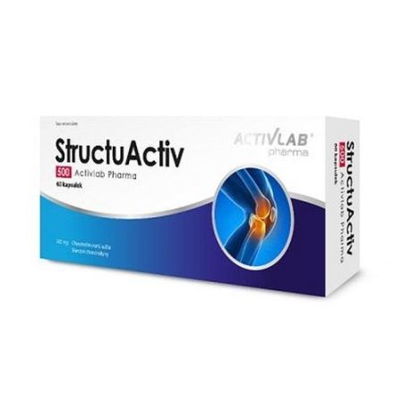 StructuActiv, 500 mg kapsułki, 60 szt Activlab Pharma + Bez recepty | Kości, stawy, mięśnie | Regeneracja chrząstki stawowej ++ Regis