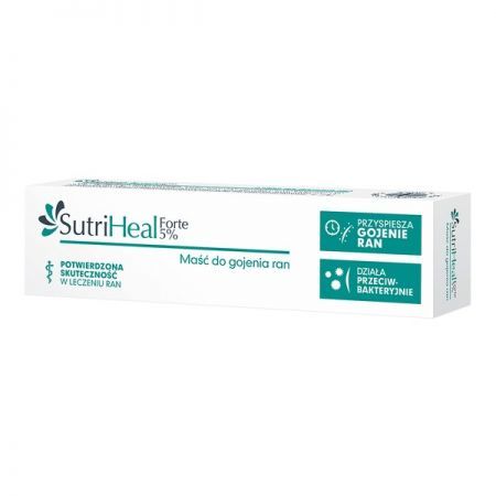 SutriHeal Forte 5%, maść do gojenia ran, 15 g + Kosmetyki i dermokosmetyki | Problemy skórne | Rany i otarcia | Preparaty odkażające i wspomagające gojenie ++ Verco