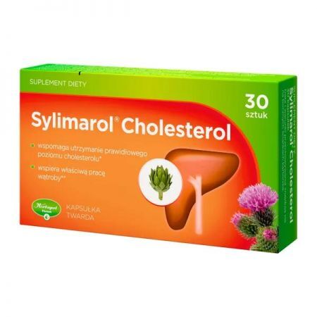Sylimarol Cholesterol, kapsułki, 30 szt. + Bez recepty | Przewód pokarmowy i trawienie | Regeneracja wątroby ++ Herbapol Poznań